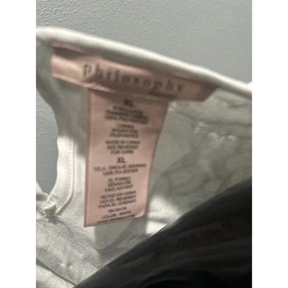 PHILOSOPHY Women's White Lace Blouse Shirt Top Sz XL - Picture 3 of 3